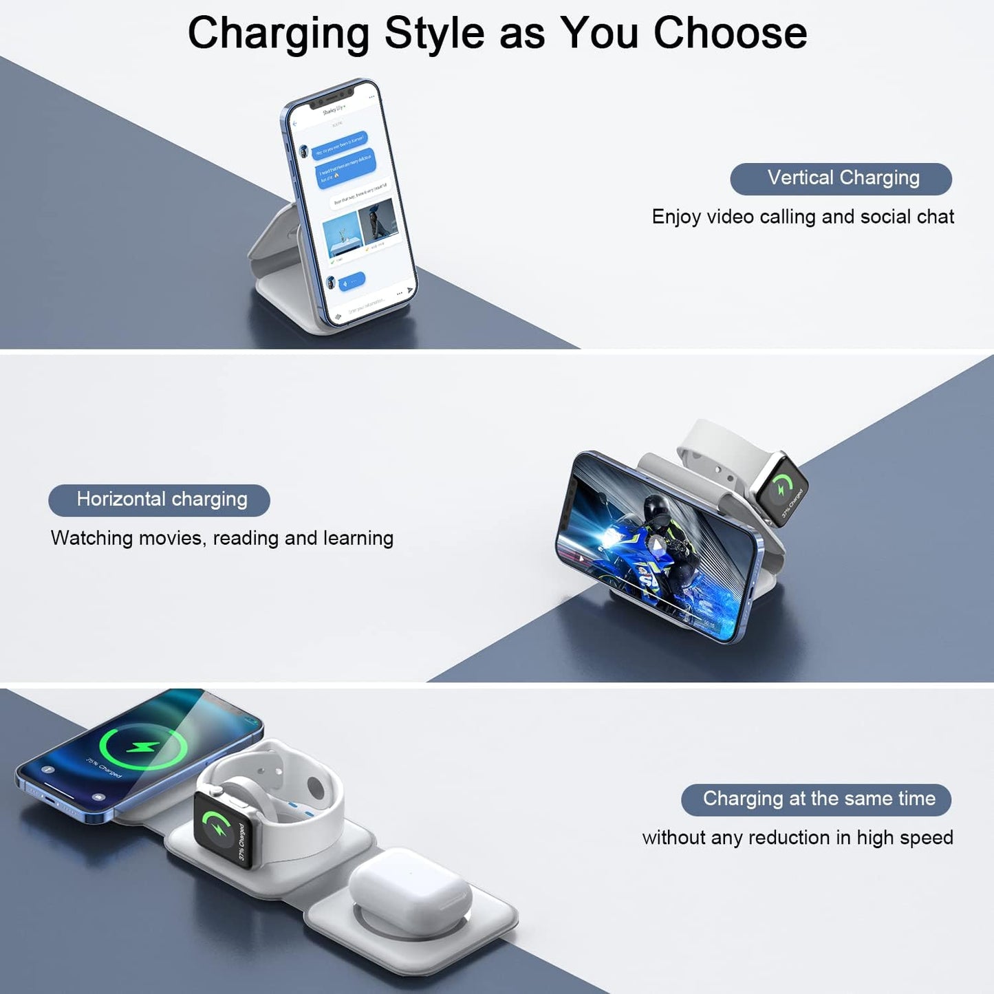 3 in 1 Magnetic Wireless Charger