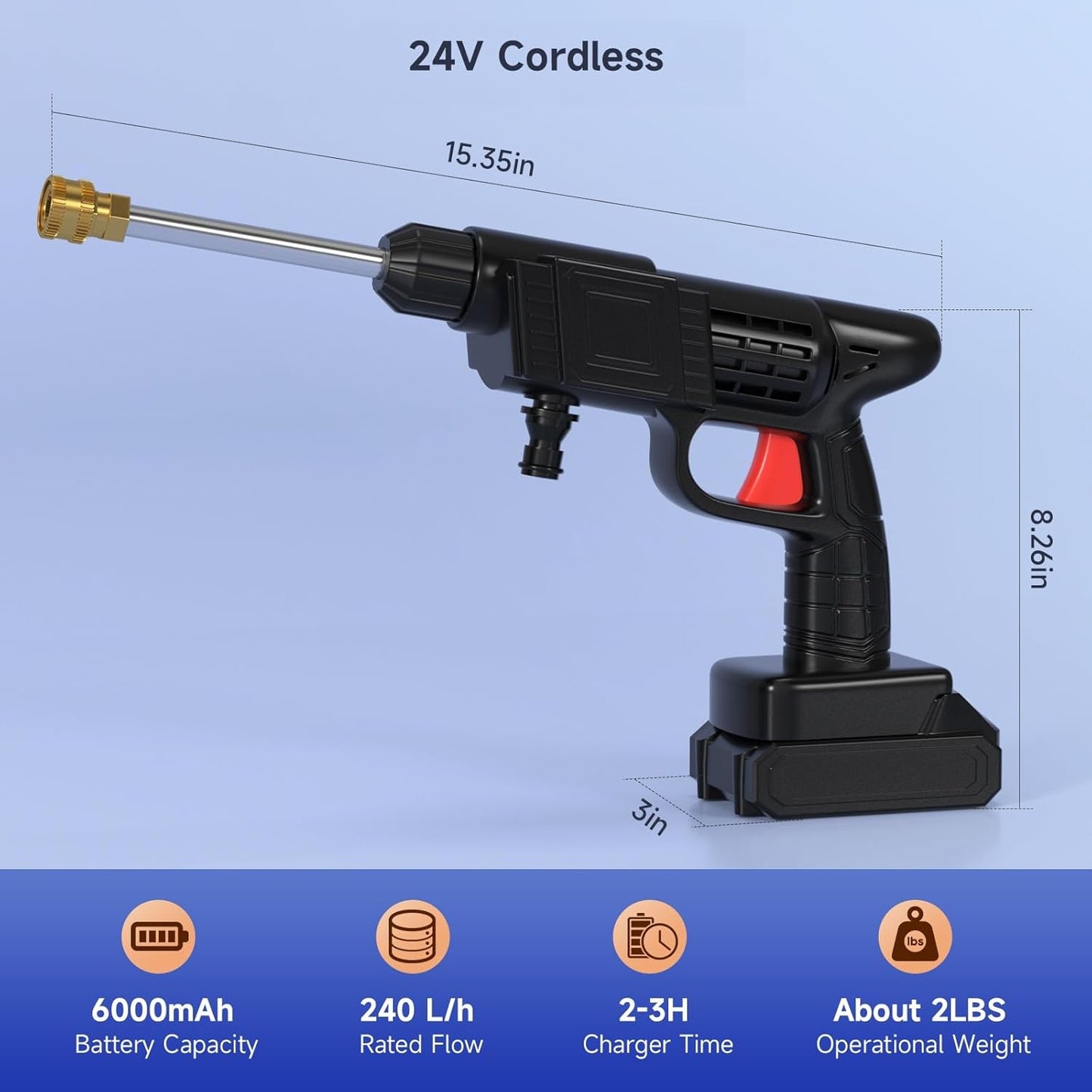 Cordless Pressure Washer Gun