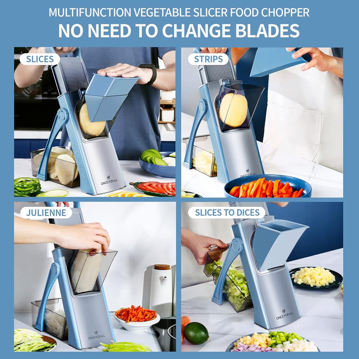 ONCE FOR ALL Safe Vegetable Slicer Plus