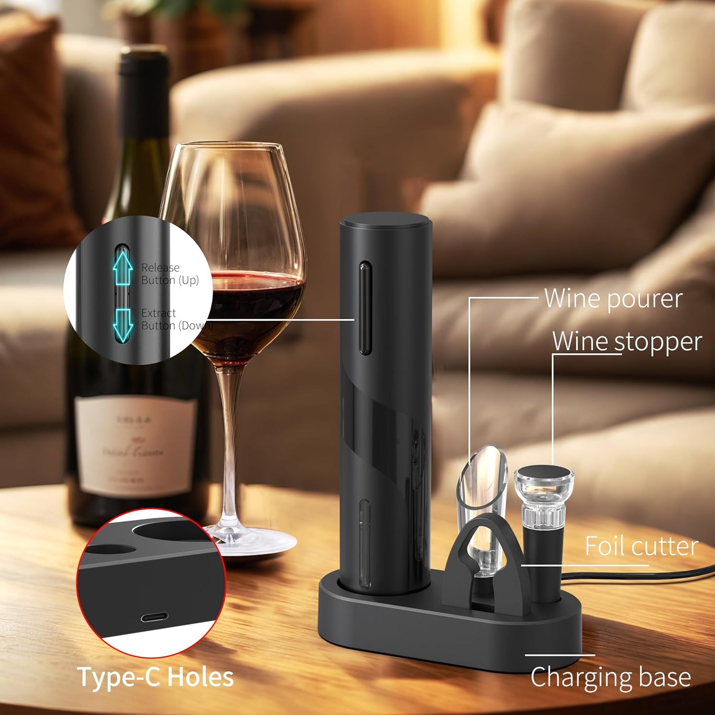 Electric Wine Opener Set