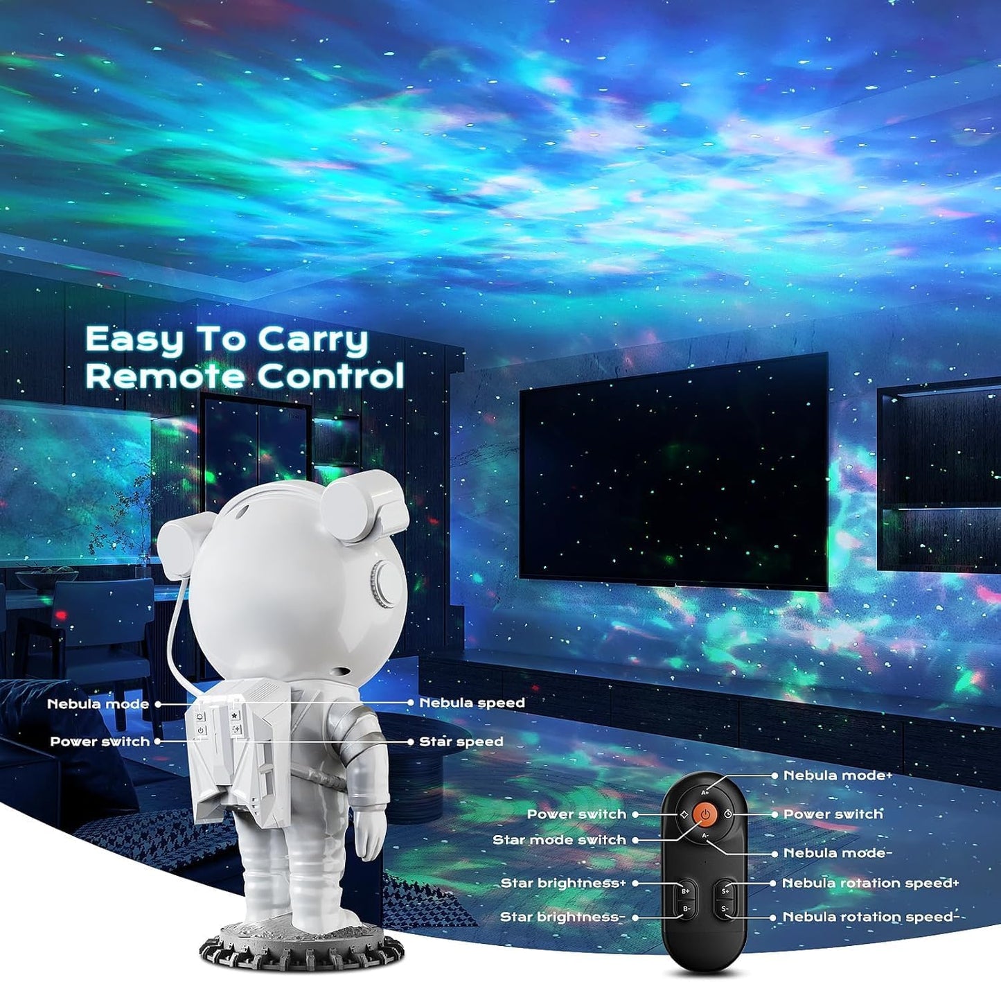Astronaut Galaxy Projector Night Light