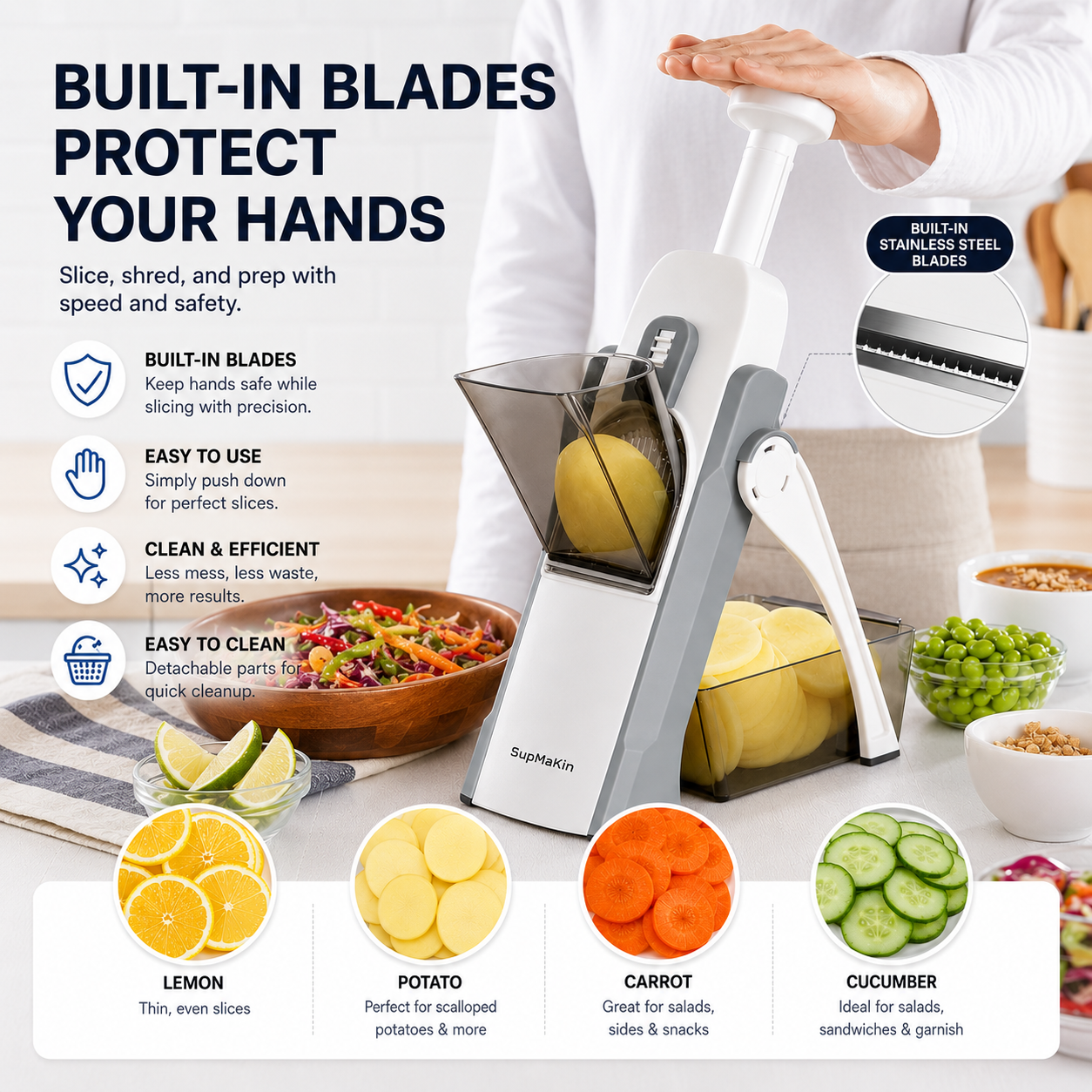 All In One Safe Vegetable Slicer