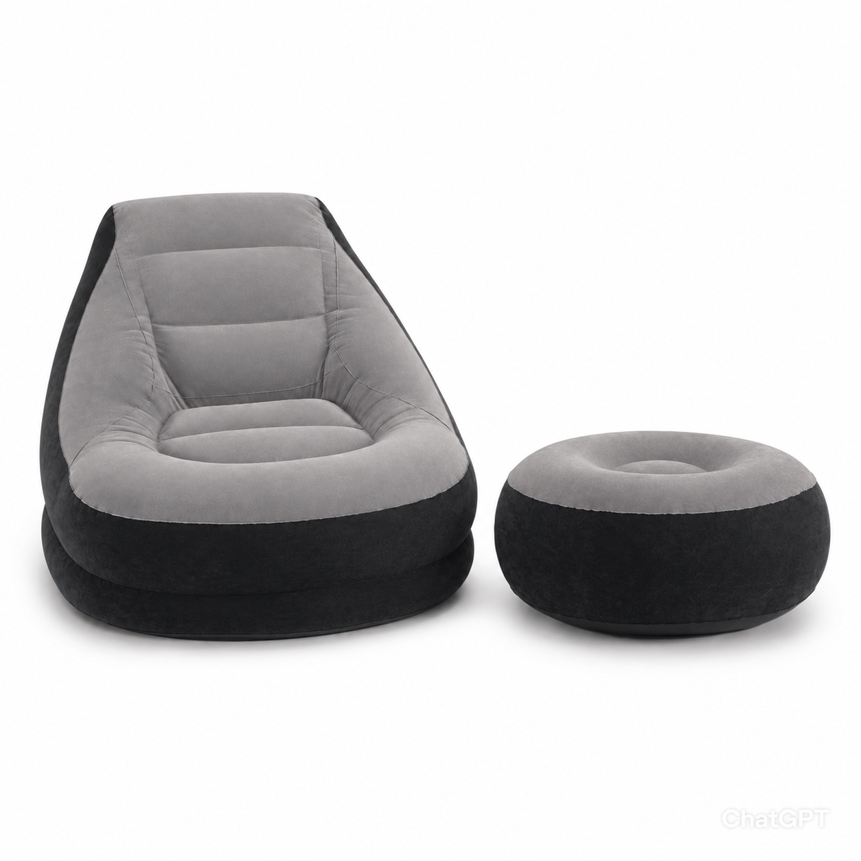 Inflatable Lounge Chair with Ottoman