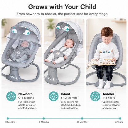 3 in 1 Electric Baby Swing Rocker