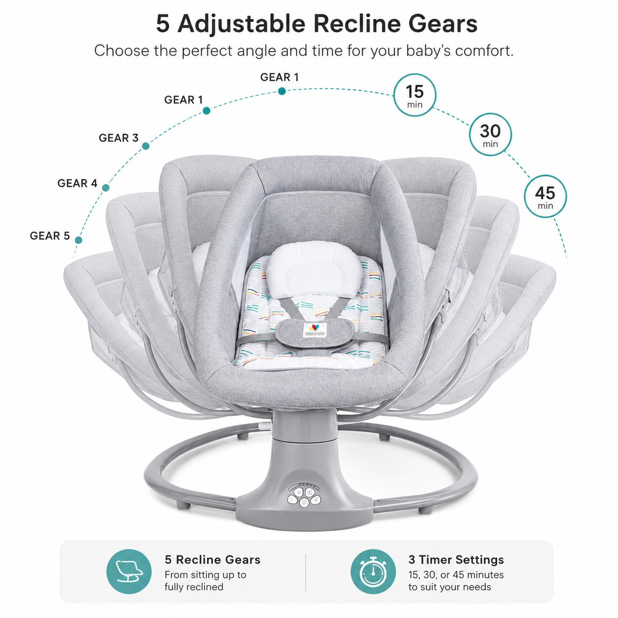 3 in 1 Electric Baby Swing Rocker