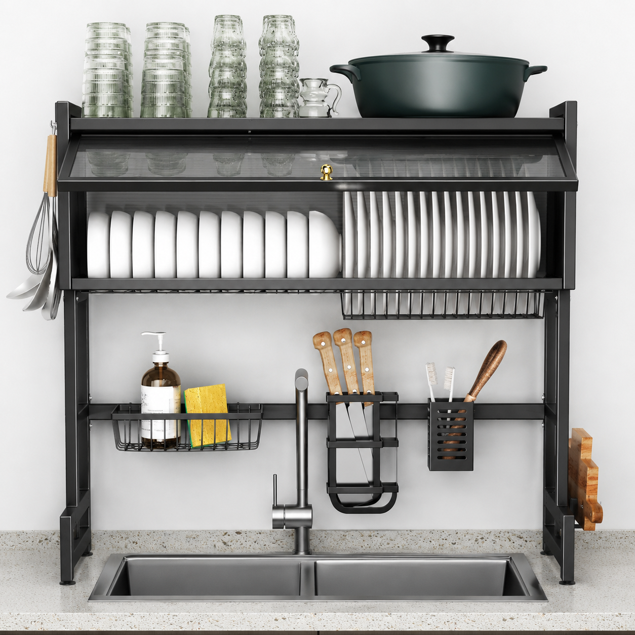 Over The Sink Dish Drying Rack